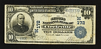 Circleville, Ohio, Ch. #172, 2nd NB, 1902PB $10, PMG-20, Very Fine, 4906